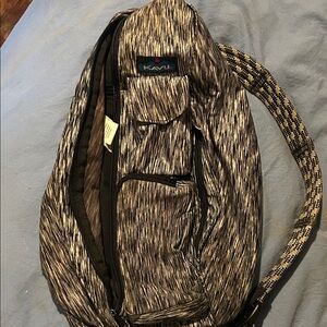 KAVU Black and White Sling Purse